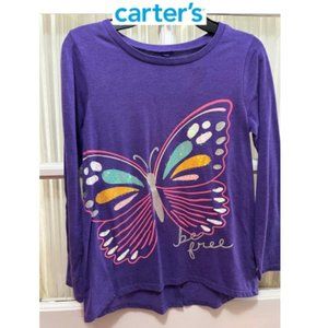 Carter's purple long-sleeve top; girls' size 12
